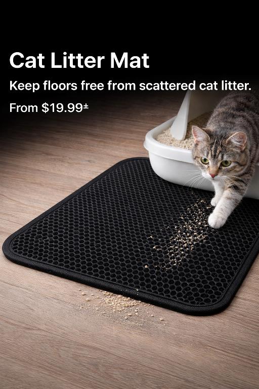 Waterproof Pet Cat Litter Mat EVA Double Layer Cat Litter Trapping Pet Litter Cat Mat Clean Pad Products For Cats Accessories